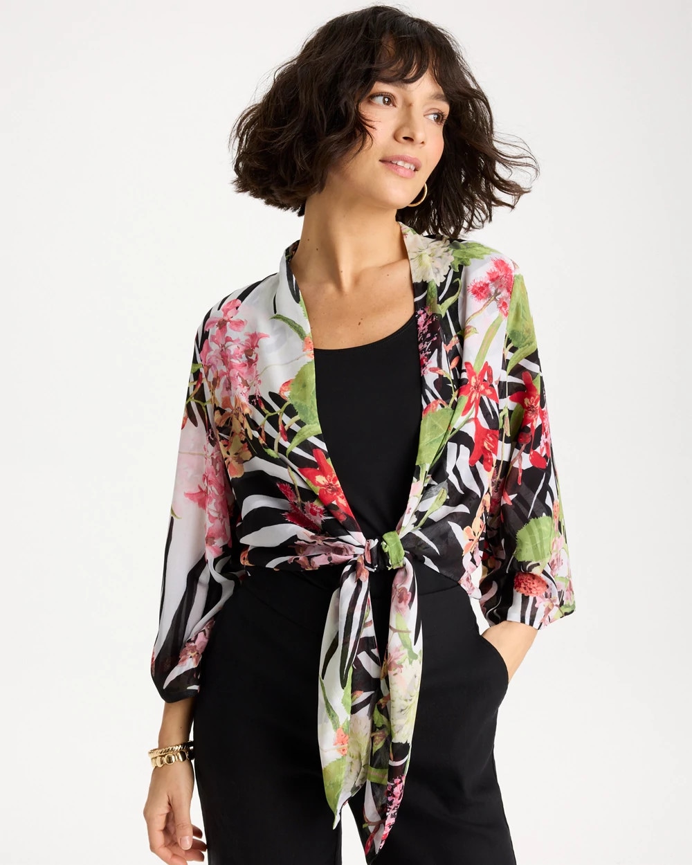 Georgette Tie-Front Kimono | Chico's